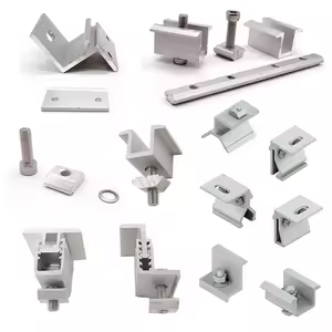 Phụ Kiện Bắt Tấm Pin Mặt Trời - Bazz Z Sắt + Kẹp Nhôm Inox