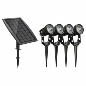 Đèn Spotlight Năng Lượng Mặt Trời Chiếu Cây Cảnh 20W